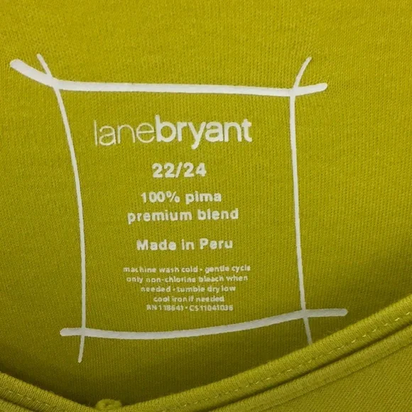 Women's Lime Green V-Neck Top - Picture 2 of 4